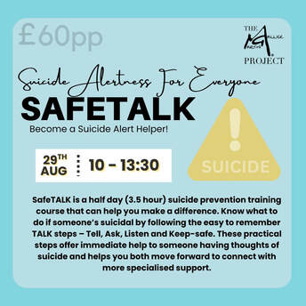 SafeTalk suicide awareness training — information poster